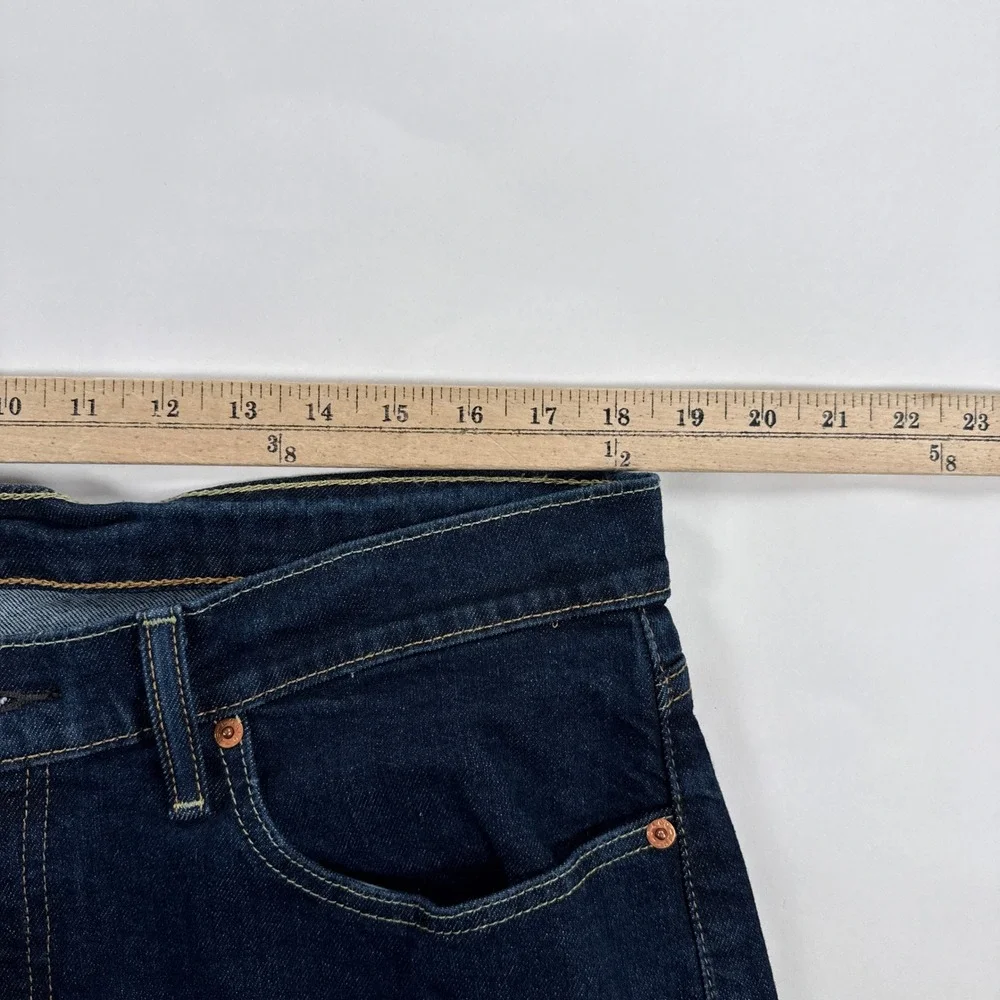 Levis Mens Jeans 36x30 Blue 514 Straight Fit Dark Wash Denim Stretch